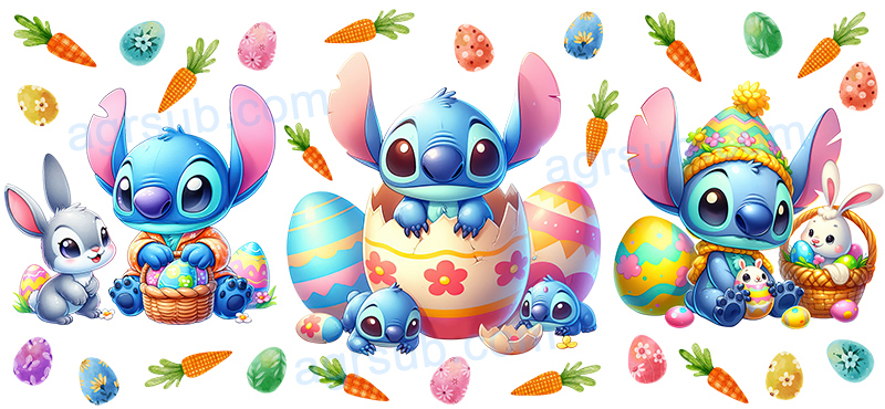 16oz UV DTF Stitch Easter-AC4-33