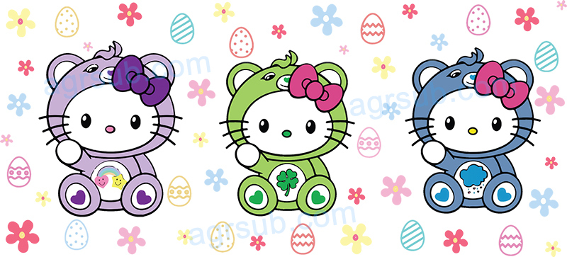 16oz UV DTF Easter Hello Kitty-AC4-2