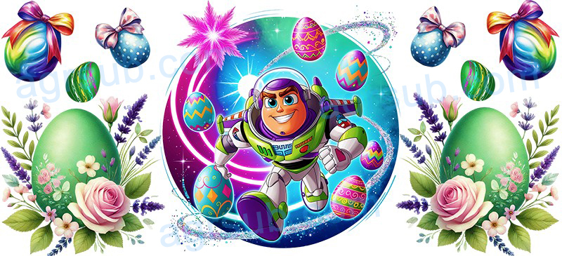 16oz UV DTF Easter Galaxy Space-AC4-1172