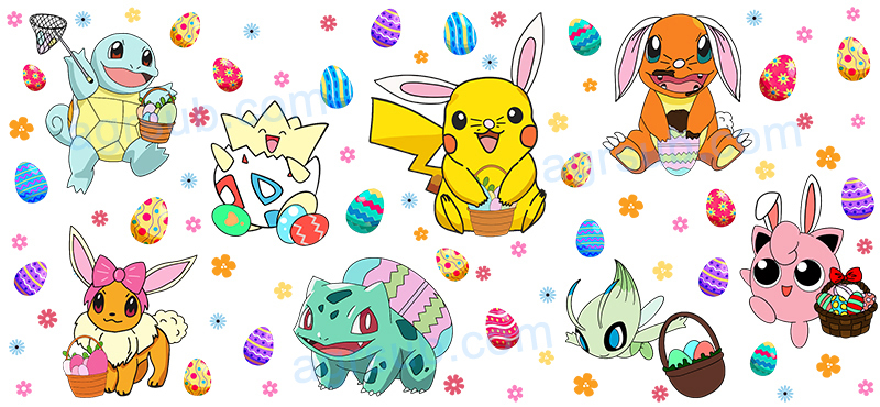 16oz UV DTF Easter Pokémon-AC4-36