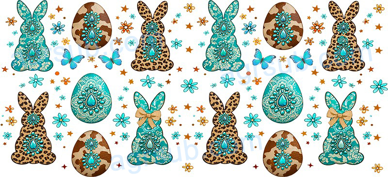 16oz UV DTF Howdy Easter-AC4-1203