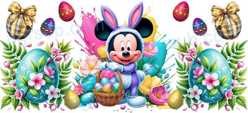 16oz UV DTF Mickey Mouse Easter-AC4-1161