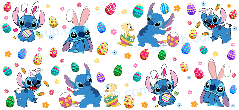 16oz UV DTF Stitch Easter-AC4-30