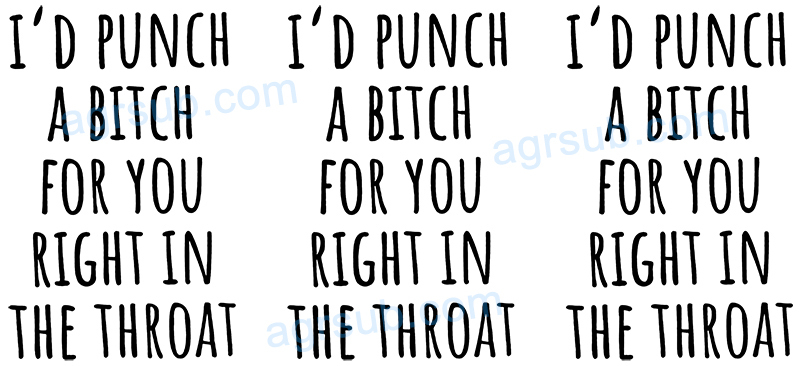 16oz UV DTF I'd Punch a B for You-AH4-114