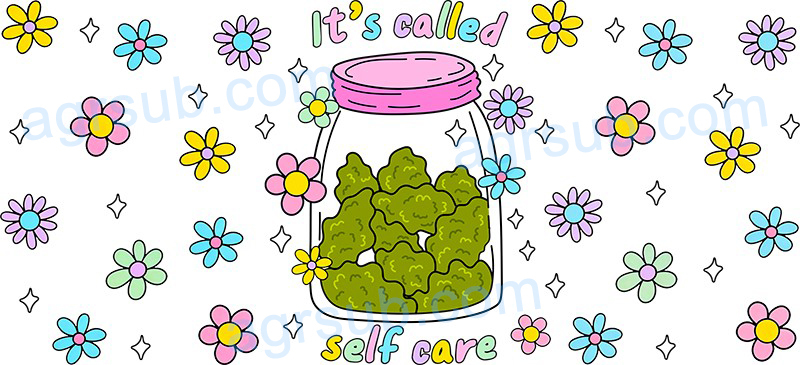16oz UV DTF It's called self care-AK2-793