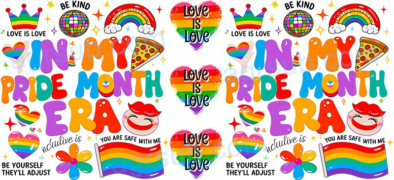 16oz UV DTF Love Is Love Pride Rainbow-AK3-228