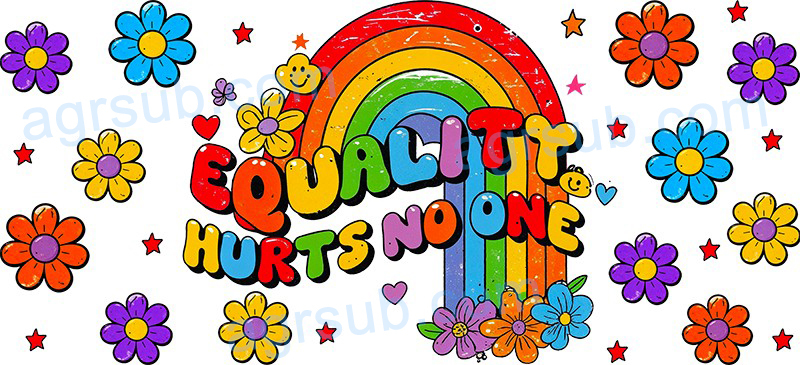 16oz UV DTF Love Is Love Pride Rainbow-AK3-227