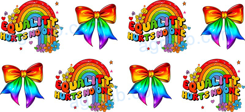 16oz UV DTF Love Is Love Pride Rainbow-AK3-229