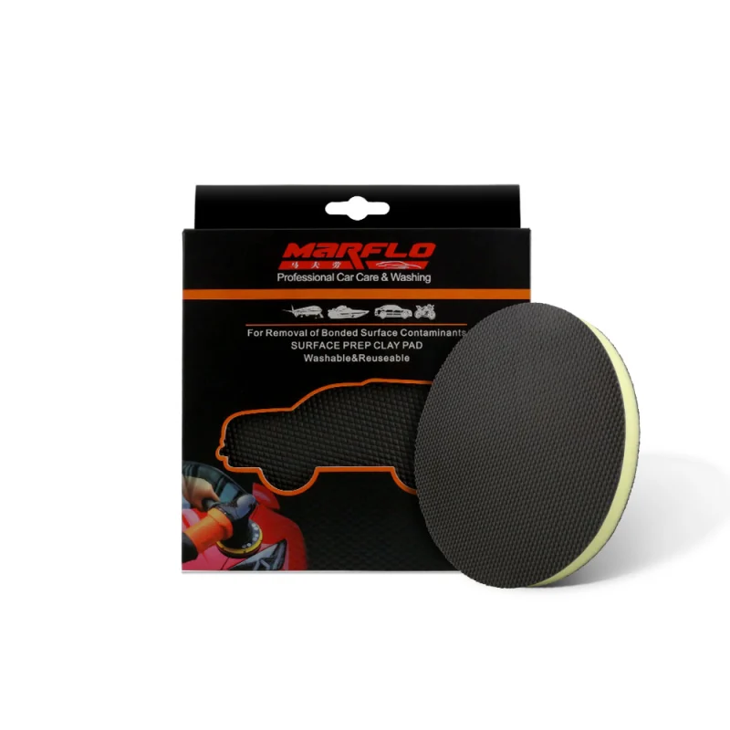 Accept custom 5" 130 mm magic clay disco pad, speed clay pad for car washing to removal contaminants from car paints