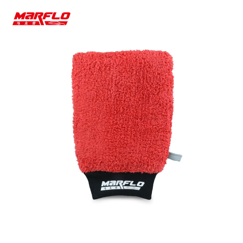 BT-6036 magic Clay Mitt with cuff in red,yellow and orange, bigger size clay mitt.