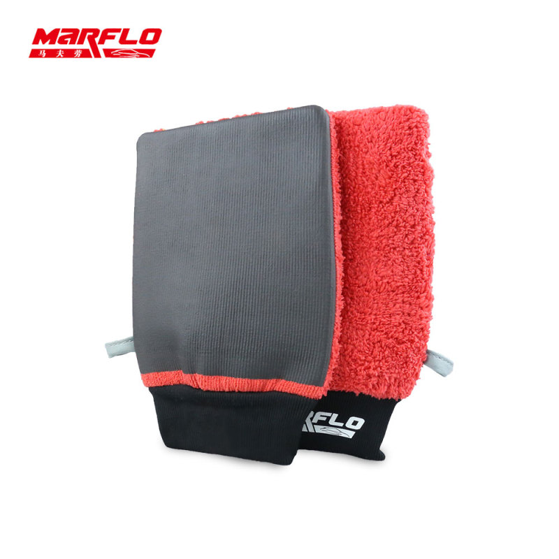 BT-6036 magic Clay Mitt with cuff in red,yellow and orange, bigger size clay mitt.