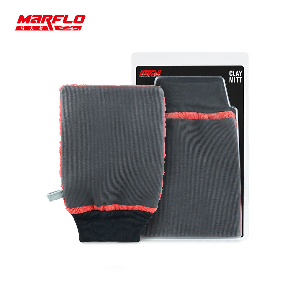 BT-6036 magic Clay Mitt with cuff in red,yellow and orange, bigger size clay mitt.