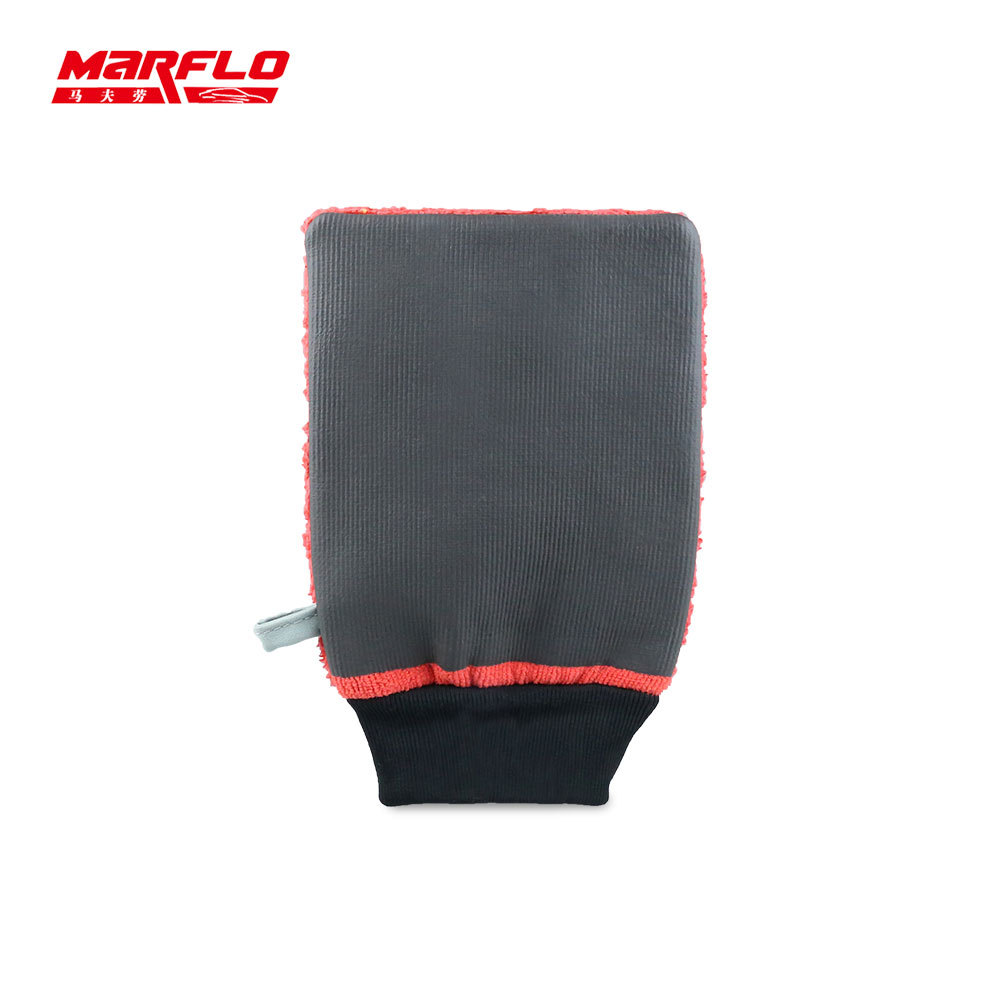 BT-6036 magic Clay Mitt with cuff in red,yellow and orange, bigger size clay mitt.