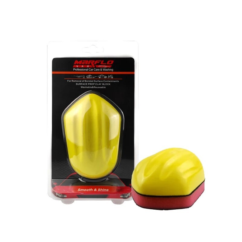 Marflo Car Care Paint Cleaner Magic Clay Bar Block Sponge Clay Pad Use Before Car Wax Paint Coating Supplies Auto Washing Tool