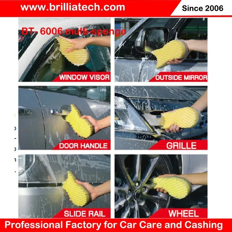 Marflo Auto Care 4 Pieces Car Wash Sponges Block for Car Washer Windown Cleaning