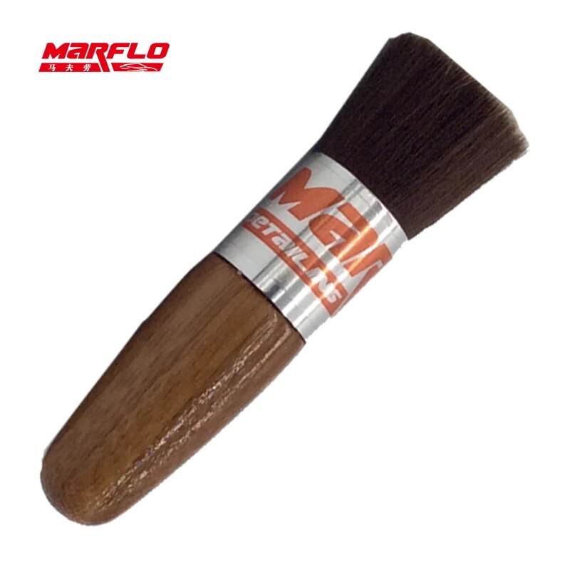 Marflo Car Wash Wood Long Hair Brush Window Leaves Blinds Cleaning Tools Cleaner Keyboard Dust Collector Auto Air Condition