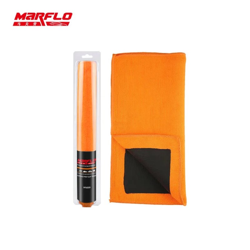 MARFLO Car Wash Magic Clay Towel Bar Cloth Microfiber Orange Edgeless Auto Care Detail Bar Clean Paint By Brilliatech