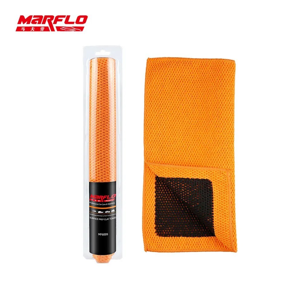 Bulk Sale Marflo Car Wash Magic Clay Bar Towel Cloth Microfiber Orange King Grade Auto Care Detail Bar Clean Paint Brilliatech