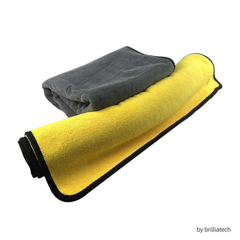 Car Wash Towels Super Soft Microfiber Cloth  Auto Washing Towel Detailing Marflo BT-4005 Gray Yellow
