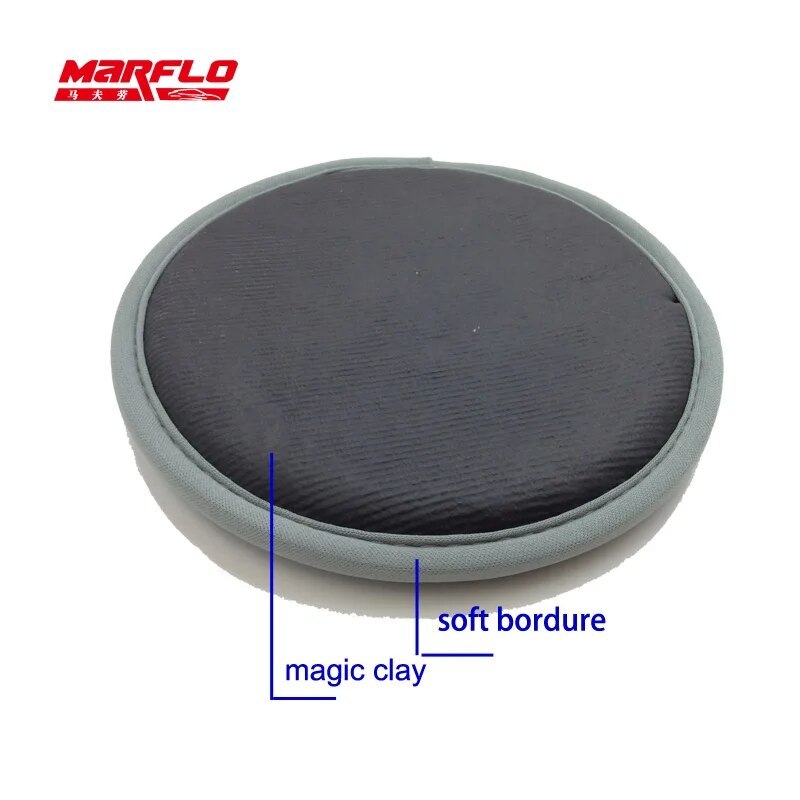 MARFLO Car Wash Polishing Sponge Pad Magic Clay Pad 170mm Sponge Buffer before Polish & Wax for Car Care Car Cleaning