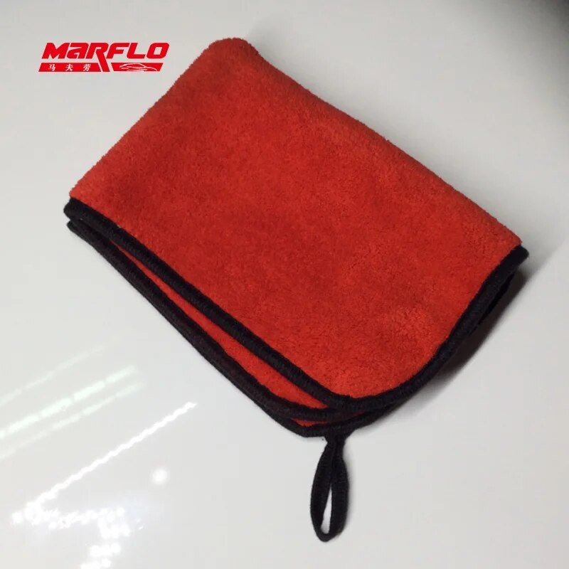 Microfiber Towel Cloth 1000gsm Car Care Wash Blue Red 2pcs in one polybag