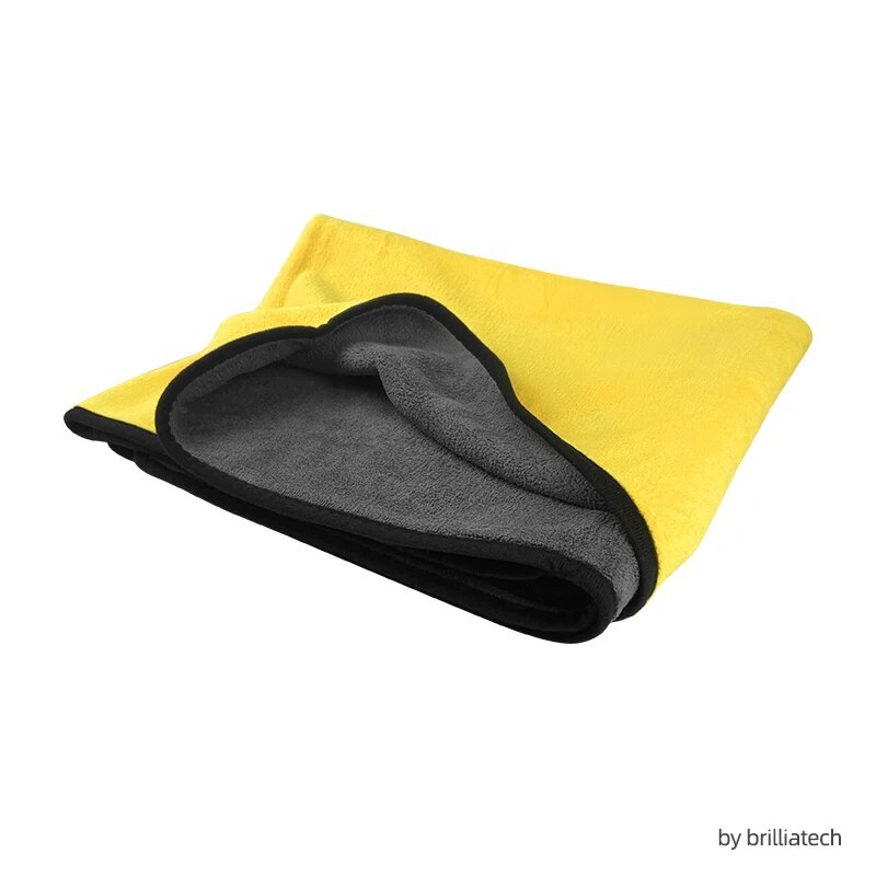 Car Wash Towels Super Soft Microfiber Cloth  Auto Washing Towel Detailing Marflo BT-4005 Gray Yellow