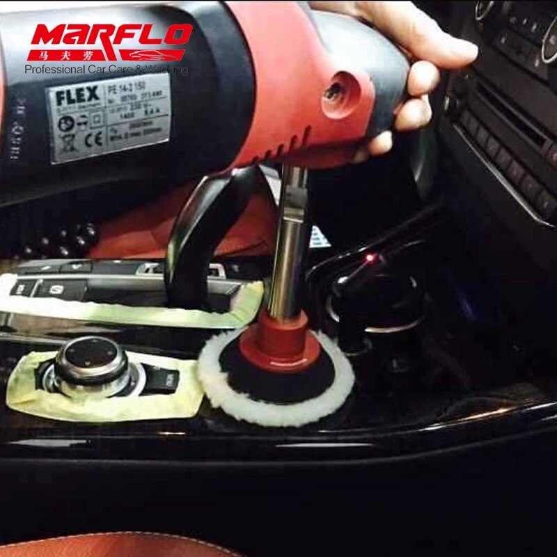 MARFLO Stainless Steel M14 Rotary Polisher Extension Shaft for Car Care Polishing Accessories Tools Auto Detailing