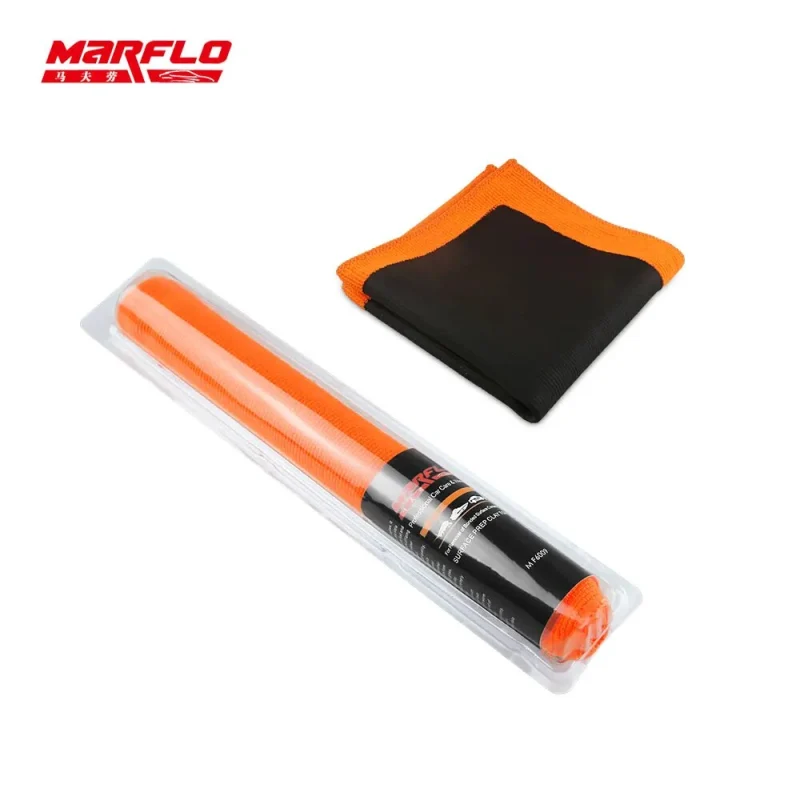 MARFLO Car Wash Magic Clay Towel Bar Cloth Microfiber Orange Edgeless Auto Care Detail Bar Clean Paint By Brilliatech