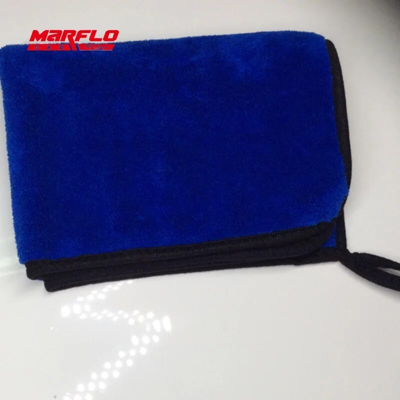 Microfiber Towel Cloth 1000gsm Car Care Wash Blue Red 2pcs in one polybag