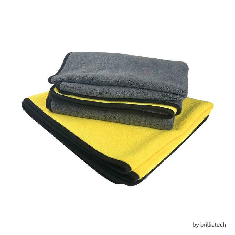 Car Wash Towels Super Soft Microfiber Cloth  Auto Washing Towel Detailing Marflo BT-4005 Gray Yellow