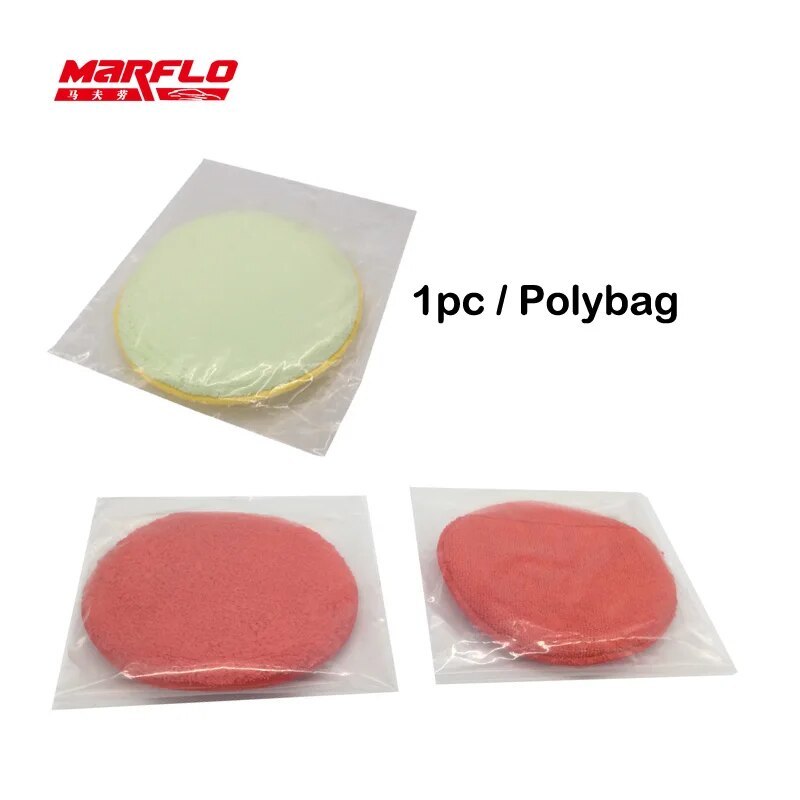 Marflo Car Wash Microfiber Wax Applicator Polishing Sponges pad 160mm Biger Size High Quality