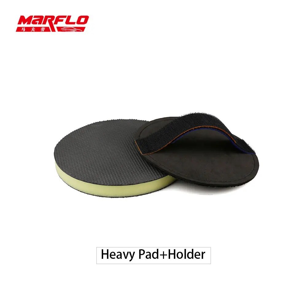 MARFLO Magic Clay Pad Bar Polishing Sponge handle Pad Auto Care Car Washing Cleaning With Retail Packing