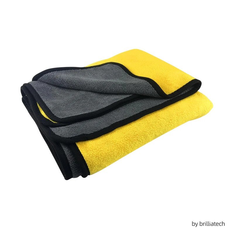 Car Wash Towels Super Soft Microfiber Cloth  Auto Washing Towel Detailing Marflo BT-4005 Gray Yellow