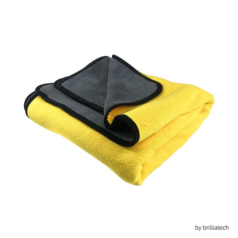 Car Wash Towels Super Soft Microfiber Cloth  Auto Washing Towel Detailing Marflo BT-4005 Gray Yellow