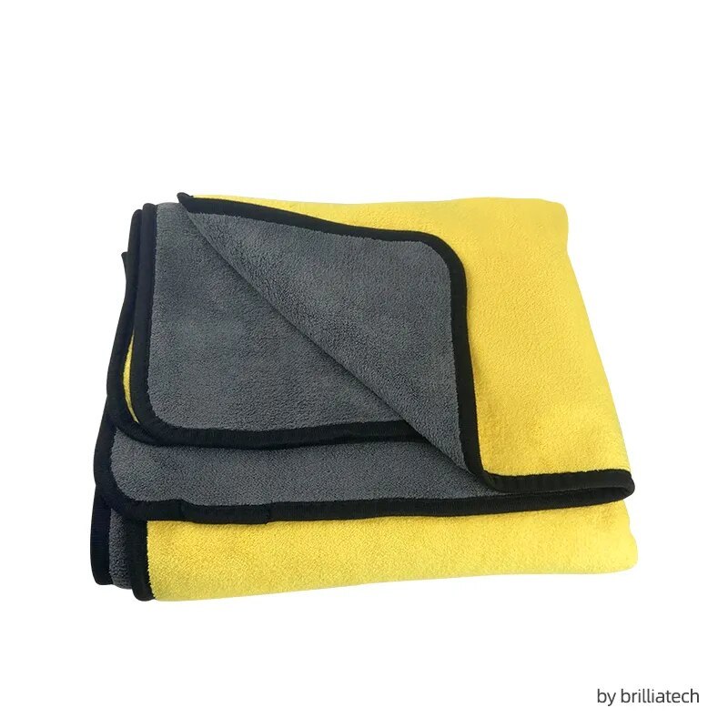 Car Wash Towels Super Soft Microfiber Cloth  Auto Washing Towel Detailing Marflo BT-4005 Gray Yellow