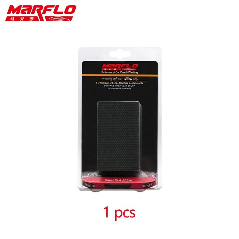 Marflo Car Washing Cleaner Magic Clay Bar Block Sponge Clay Removal Contaminants Before Paint Wax Ceramic Coating