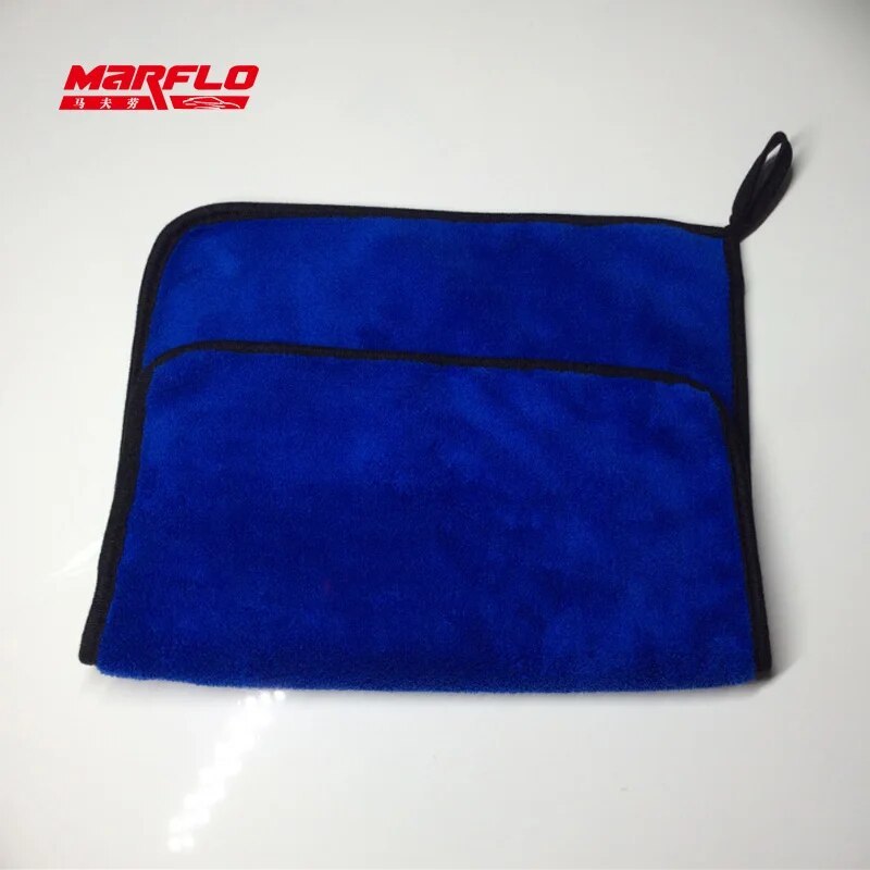 Microfiber Towel Cloth 1000gsm Car Care Wash Blue Red 2pcs in one polybag