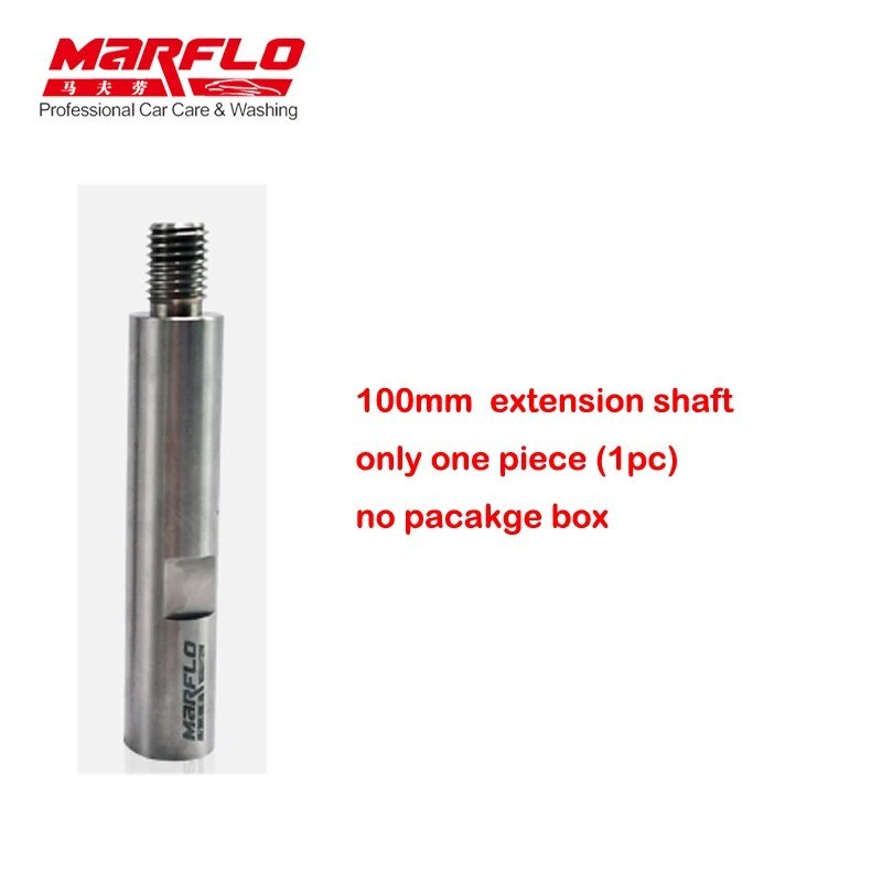 MARFLO Stainless Steel M14 Rotary Polisher Extension Shaft for Car Care Polishing Accessories Tools Auto Detailing