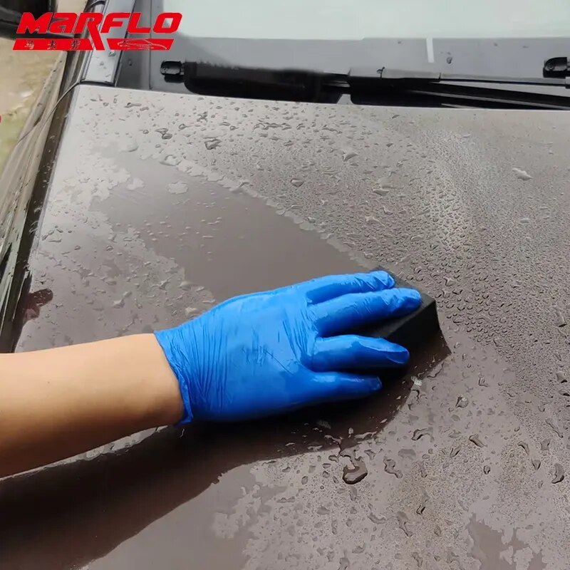 Marflo Car Washing Cleaner Magic Clay Bar Block Sponge Clay Removal Contaminants Before Paint Wax Ceramic Coating