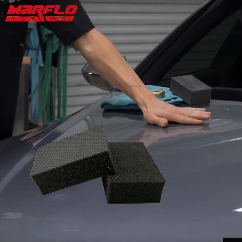 Marflo Car Cleaning Sponge Paint Magic Clay Care Paint Wash Cleaner Bar Block Speed Clay Applicator Polisher For Waxing ​Auto