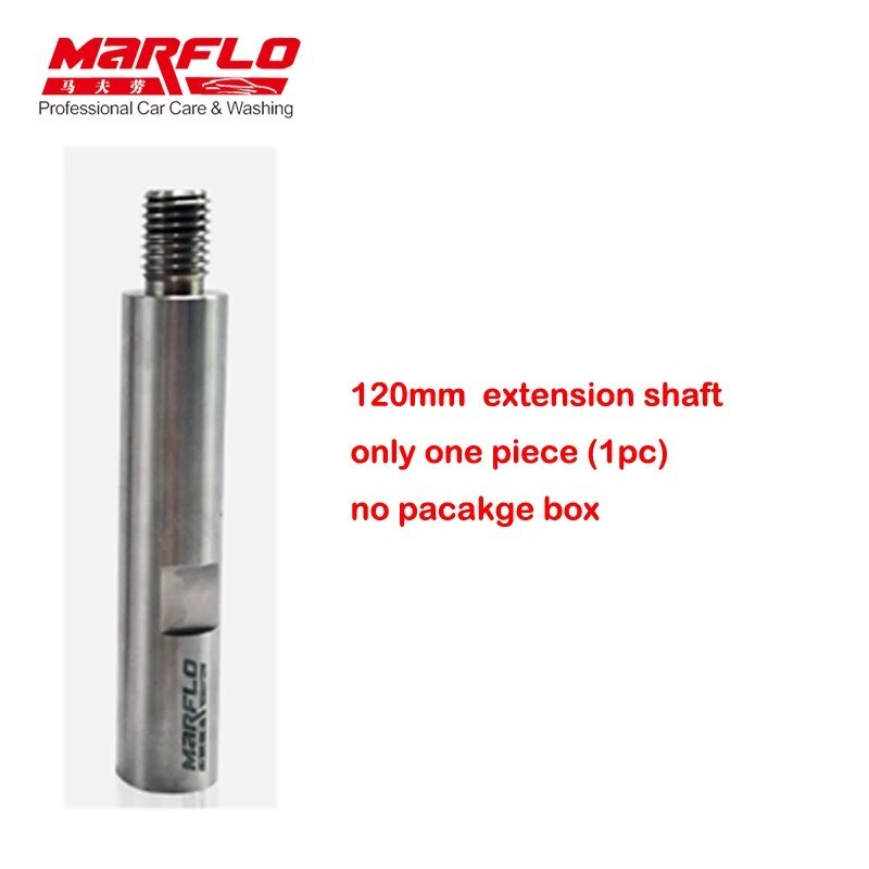 MARFLO Stainless Steel M14 Rotary Polisher Extension Shaft for Car Care Polishing Accessories Tools Auto Detailing