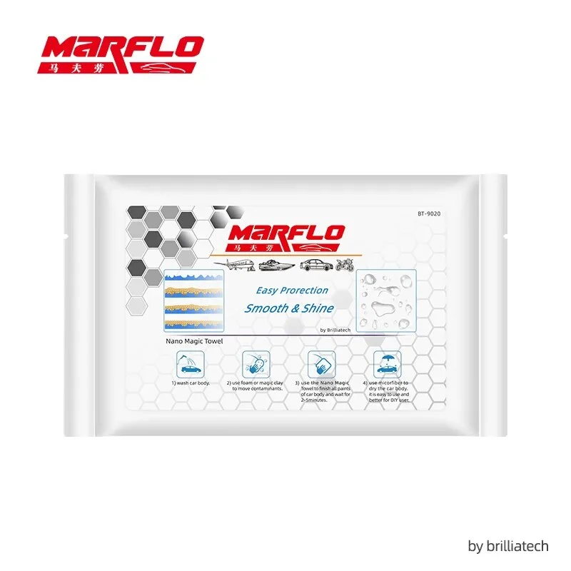 Marflo  Nano Coating Nano Ceramic Paint Crystal Magic Towel for Car Surface BT-9020
