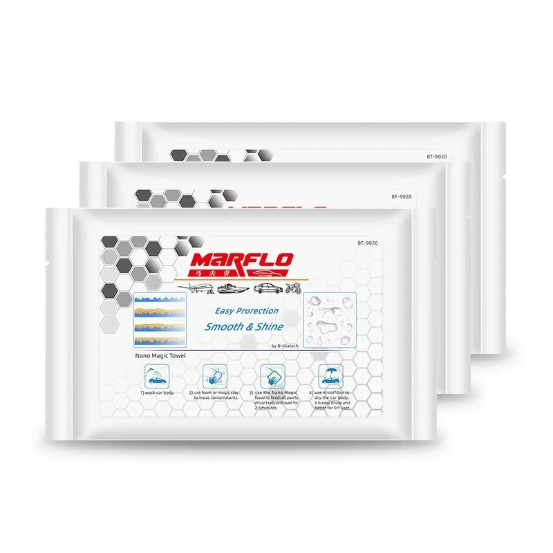 Marflo  Nano Coating Nano Ceramic Paint Crystal Magic Towel for Car Surface BT-9020