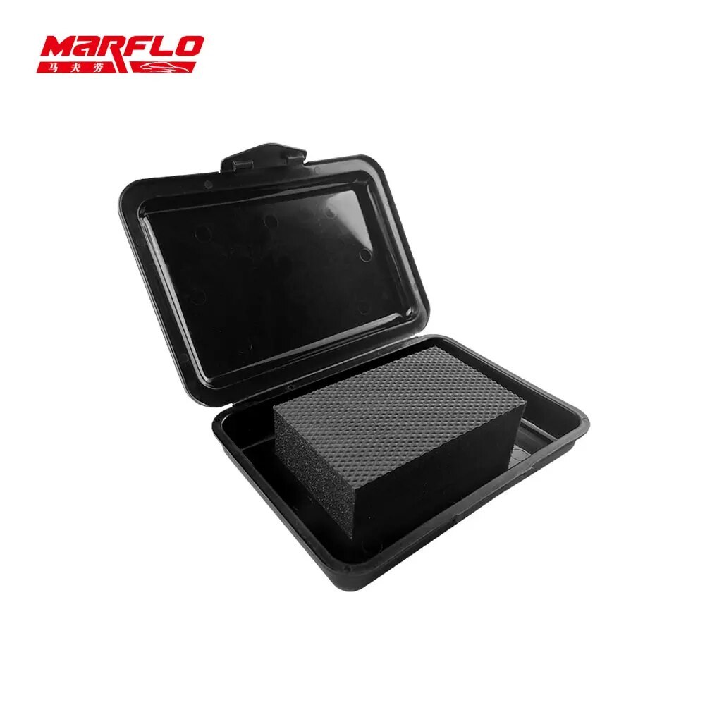 Marflo Car Paint Cleaner Magic Clay Pad Sponge Speed Block Before Waxing and Coating Auto Accessories Tools