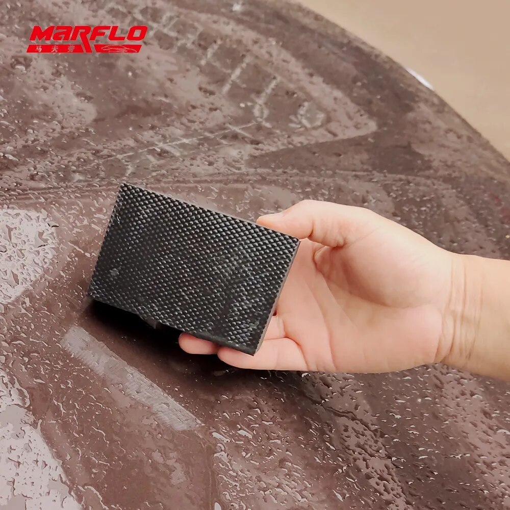Marflo Car Washing Cleaner Magic Clay Bar Block Sponge Clay Removal Contaminants Before Paint Wax Ceramic CoatingBT-6045