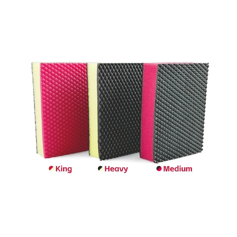 3pcs Magic Clay Bar Block Car Wash Care Cleaning Detailing Wax Applicator Sponge Pad Towel Tools Paint Repair MARFLO