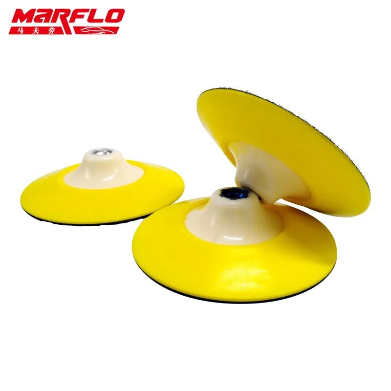 Marflo Car Wash Plate Backing Pad with Polishing Sponge Pad 6"  Thread M14 M16 5/8-11 Flexible Polishing Pad