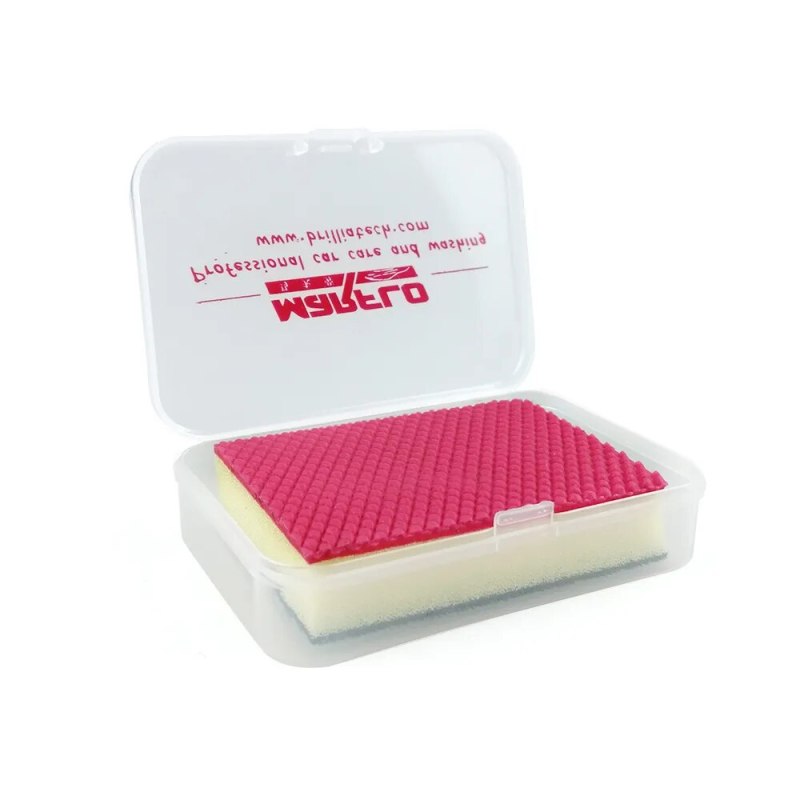 2pcs MARFLO Magic Clay Bar Block Car Wash Care Cleaning Detailing Wax Applicator Sponge Pad Towel Tools Paint Repair