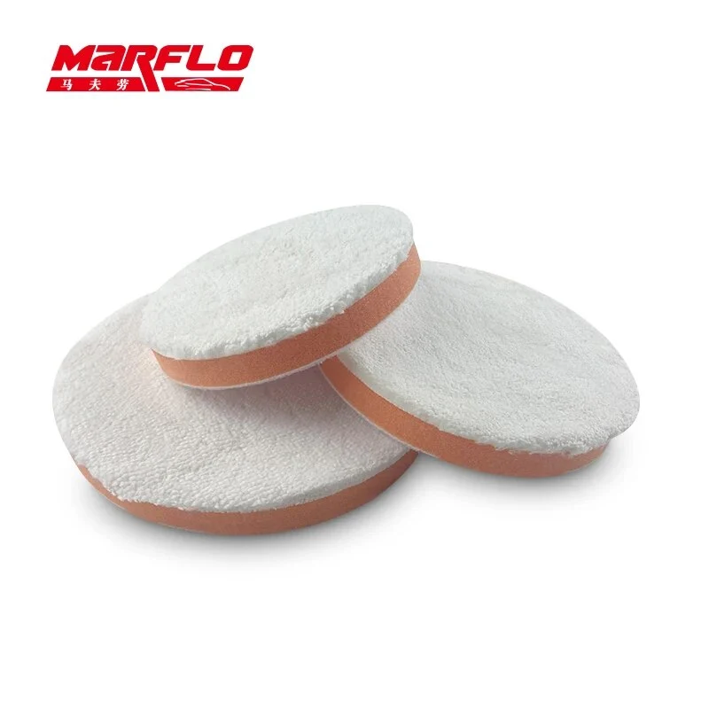 Microfiber Wax Applicator Sponge Polishing Buff Pad Remove Moderate Paint Car Care Marflo Brilliatec BT-6013h