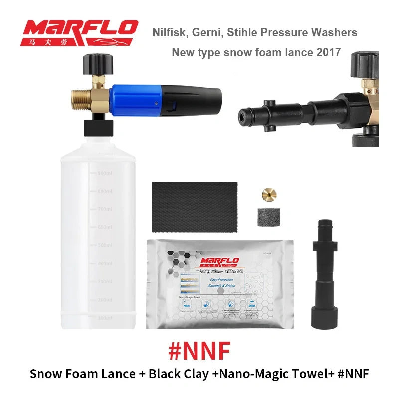 Marflo Snow Foam Gun Lance for Water Gun Lavor Karcher HDS Nilfisk Black&Decker Makita AR Blue Intersko